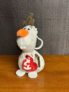 Ty Disney Frozen Olaf The Snowman Stuffed Plush Backpack Clip Keychain 4"